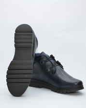 BOTINES DE MUJER PLANOS CON ELASTICOS COLOR AZUL