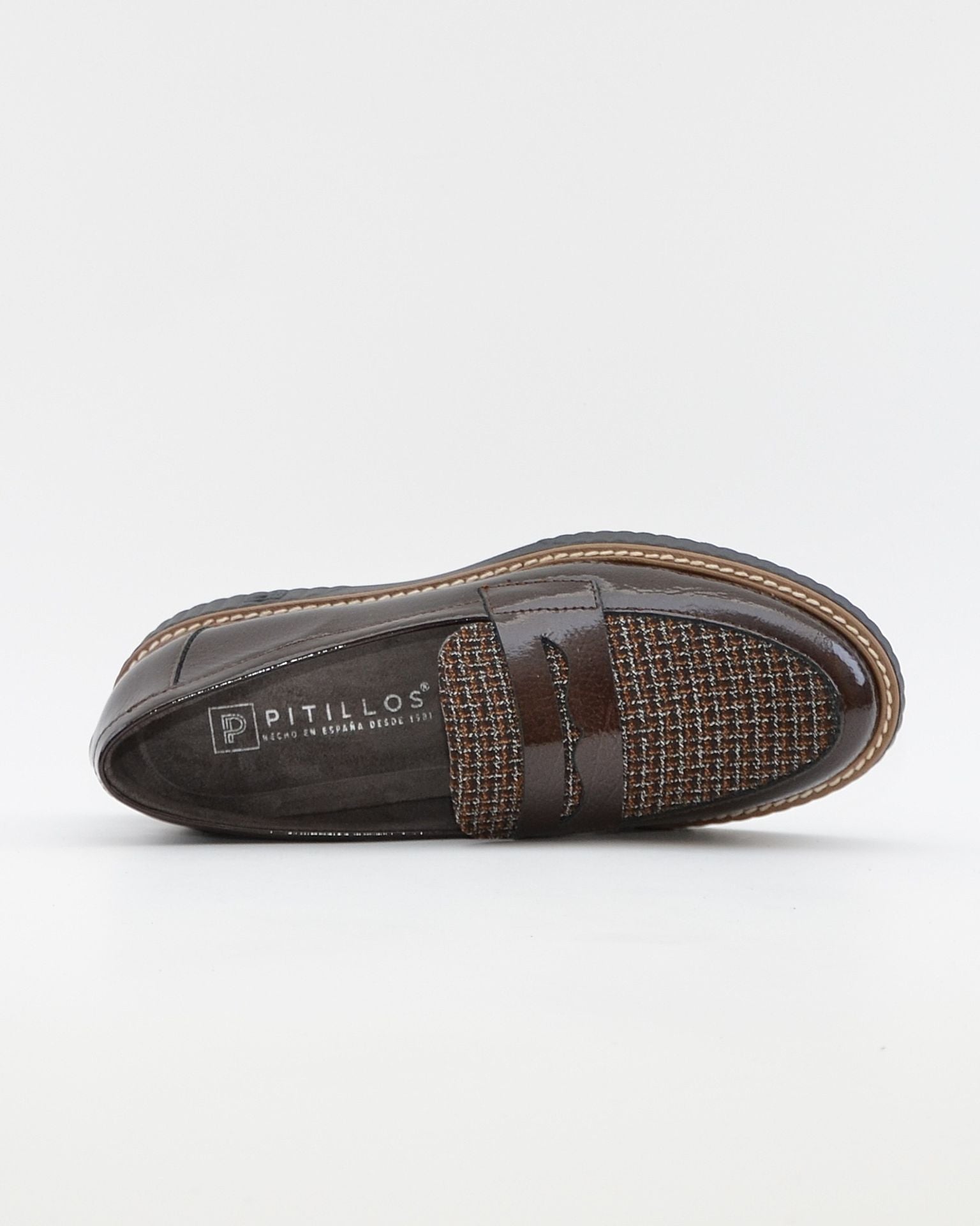 ZAPATO MOCASIN MUJER PITILLOS 11554 MARRÓN PLANTILLA EXTRAIBLE