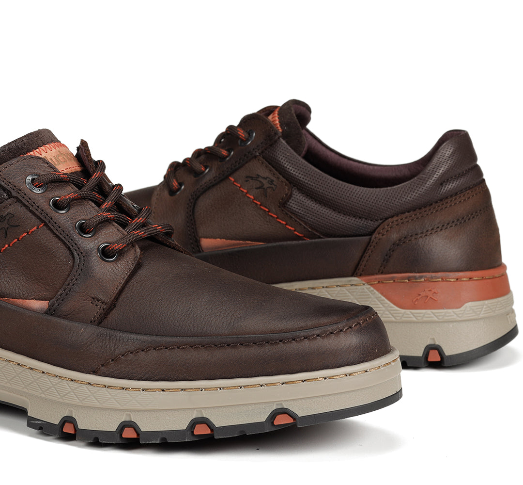 ZAPATO CASUAL CORDON ENGRASADO MARRON F1843 SIGURD CASTAÑO