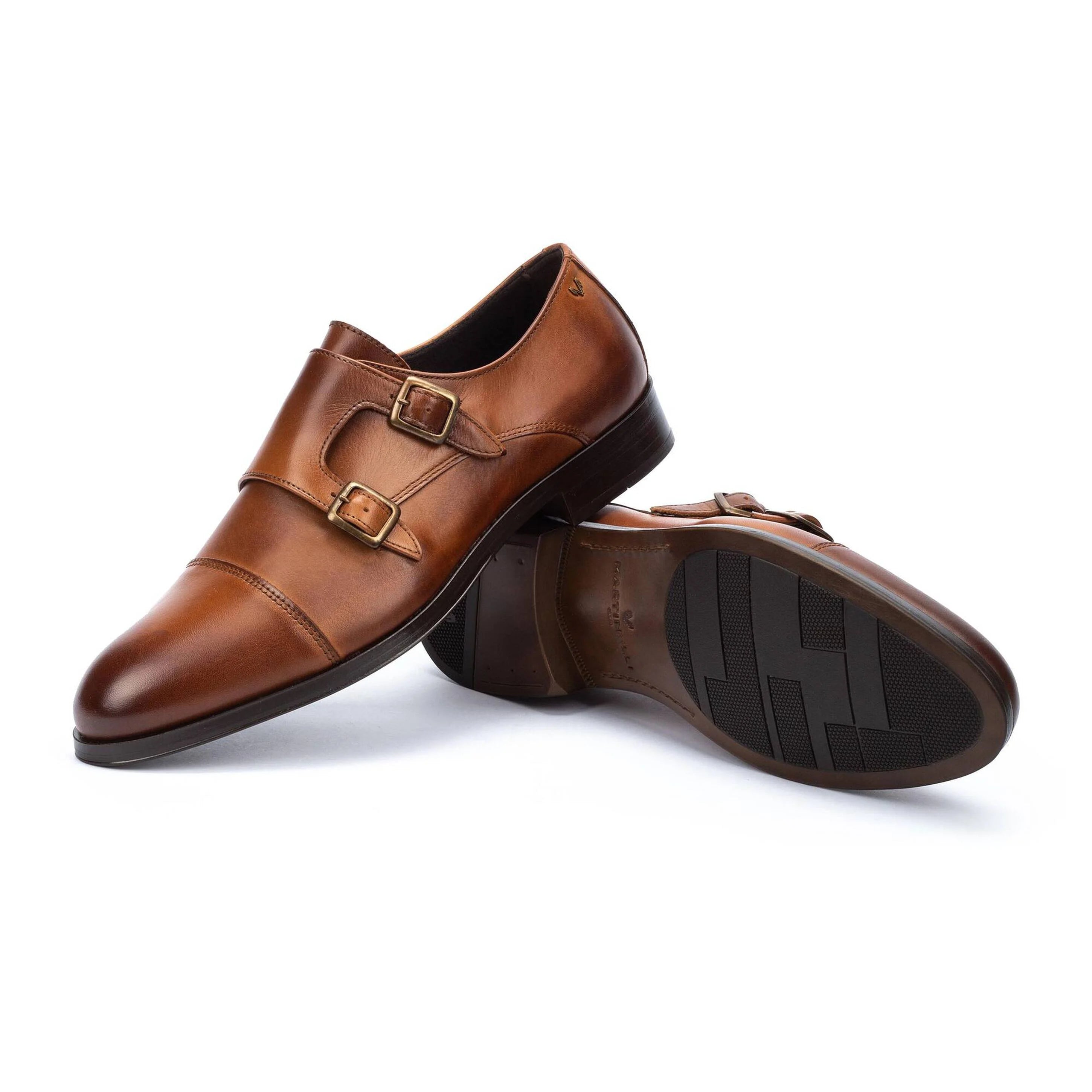 ZAPATOS HOMBRE DOS HEBILLAS ESTILO MONK COLOR CUERO EMPIRE 1492-2632Z