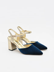 ZAPATO FIESTA TERCIOPELO MARINO 459K214