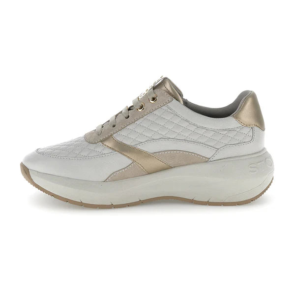 DEPORTIVO MUJER CORDON Y CREMALLERA BLANCO ORO 221620