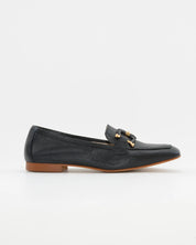 ZAPATO MOCASIN MUJER PLANO NEGRO CAYETANO 17200