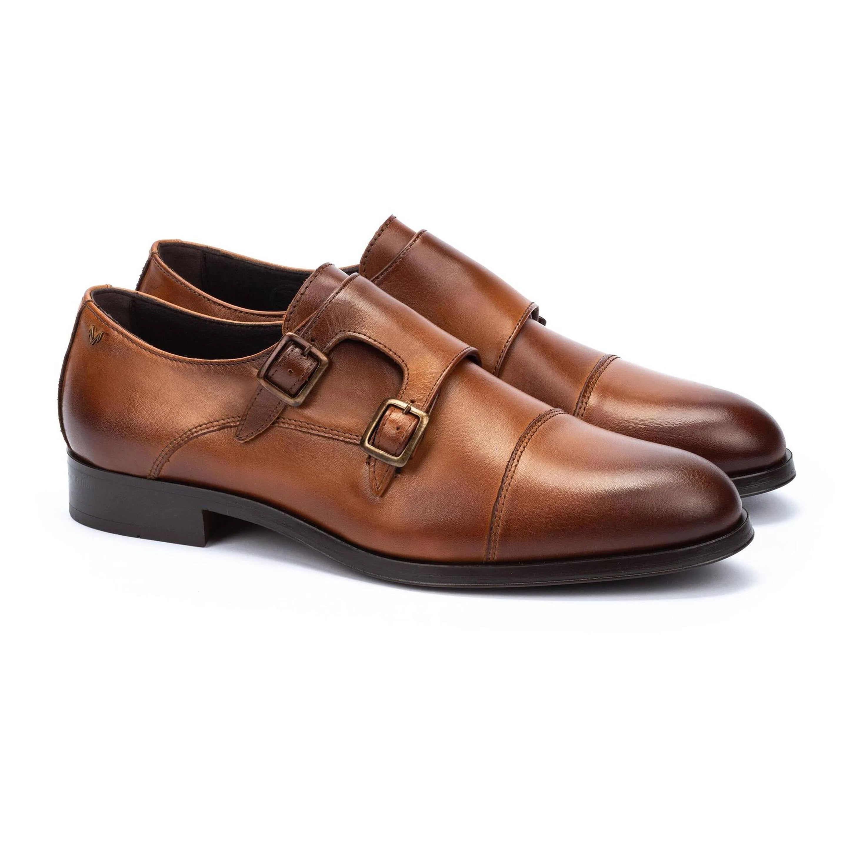 ZAPATOS HOMBRE DOS HEBILLAS ESTILO MONK COLOR CUERO EMPIRE 1492-2632Z