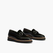 MOCASIN PLANO CHAROL ANTE NEGRO 10763