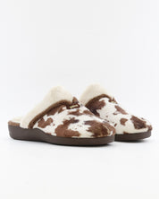ZAPATILLAS DE CASA MUJER ABIERTA DEVALVERDE 1205 BEIGE VACA