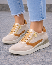 DEPORTIVO MUJER CON CORDONES Y CREMALLERA PLANTILLA EXTRAHIBLE STONEFLY 220740 9YO CREAM
