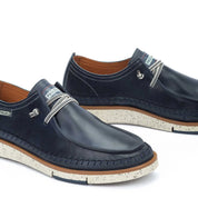 ZAPATO DE CORDONES AZUL CON CIERRES ELÁSTICOS PIKOLINOS M6L-4274C1