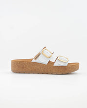 SANDALIA BIO PLATAFORMA PIEL COLOR BLANCO HAPPY MONK GOMERA 006