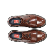 ZAPATO PICADO CORDON CUERO F0629 BELGAS CASTAÑO