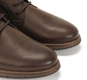ZAPATO CASUAL MARRON ENGRADADO F0974 KIRO K.CAFÉ