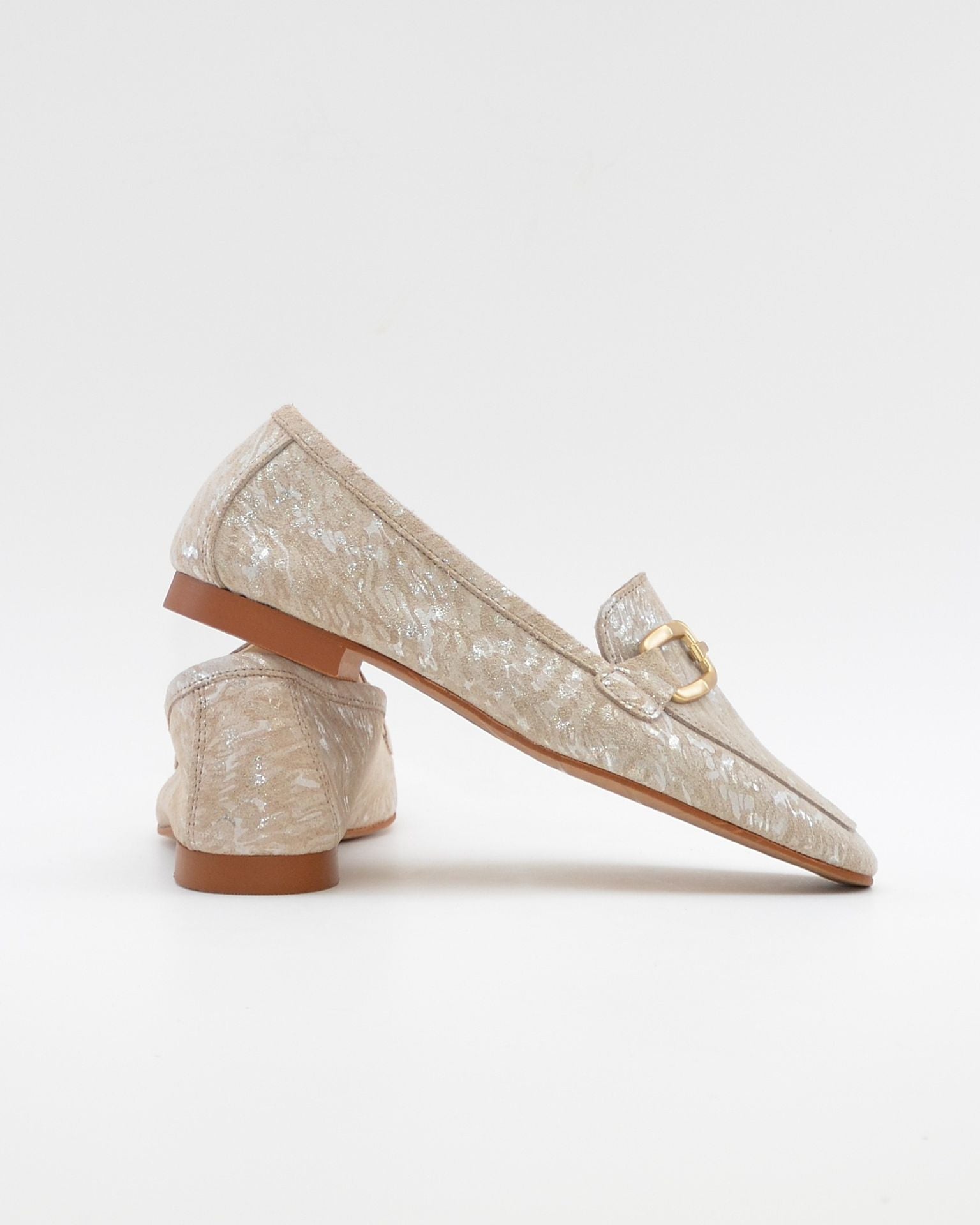 ZAPATO MOCASIN MUJER PLANO ESTAMPADO TAUPE CAYETANO 17186