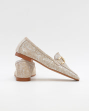 ZAPATO MOCASIN MUJER PLANO ESTAMPADO TAUPE CAYETANO 17186