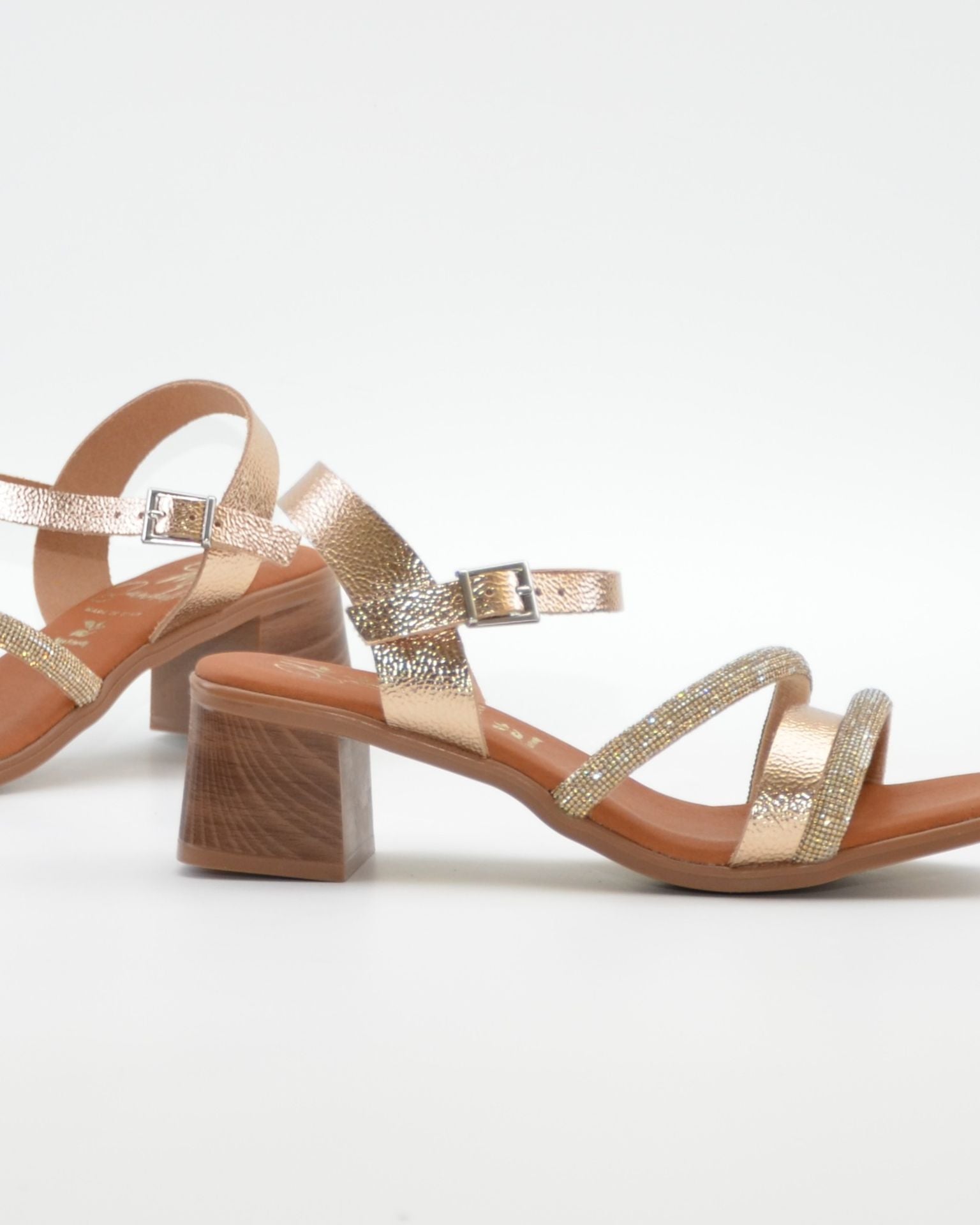 SANDALIA MUJER COLOR CAVA TACON PLANTA DE GEL OH MY SANDALS 5905