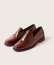 MOCASIN COSIDO A MANO FLORENTIC CHESNUT ANTIFAZ  800 SUELA DE CUERO