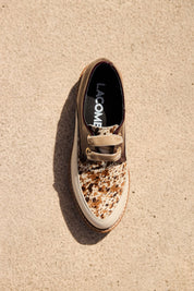 ZAPATO CORDON MUJER BEIGE CHAROL MARRON POTRO ANIMAL LACOMBA ALPINA