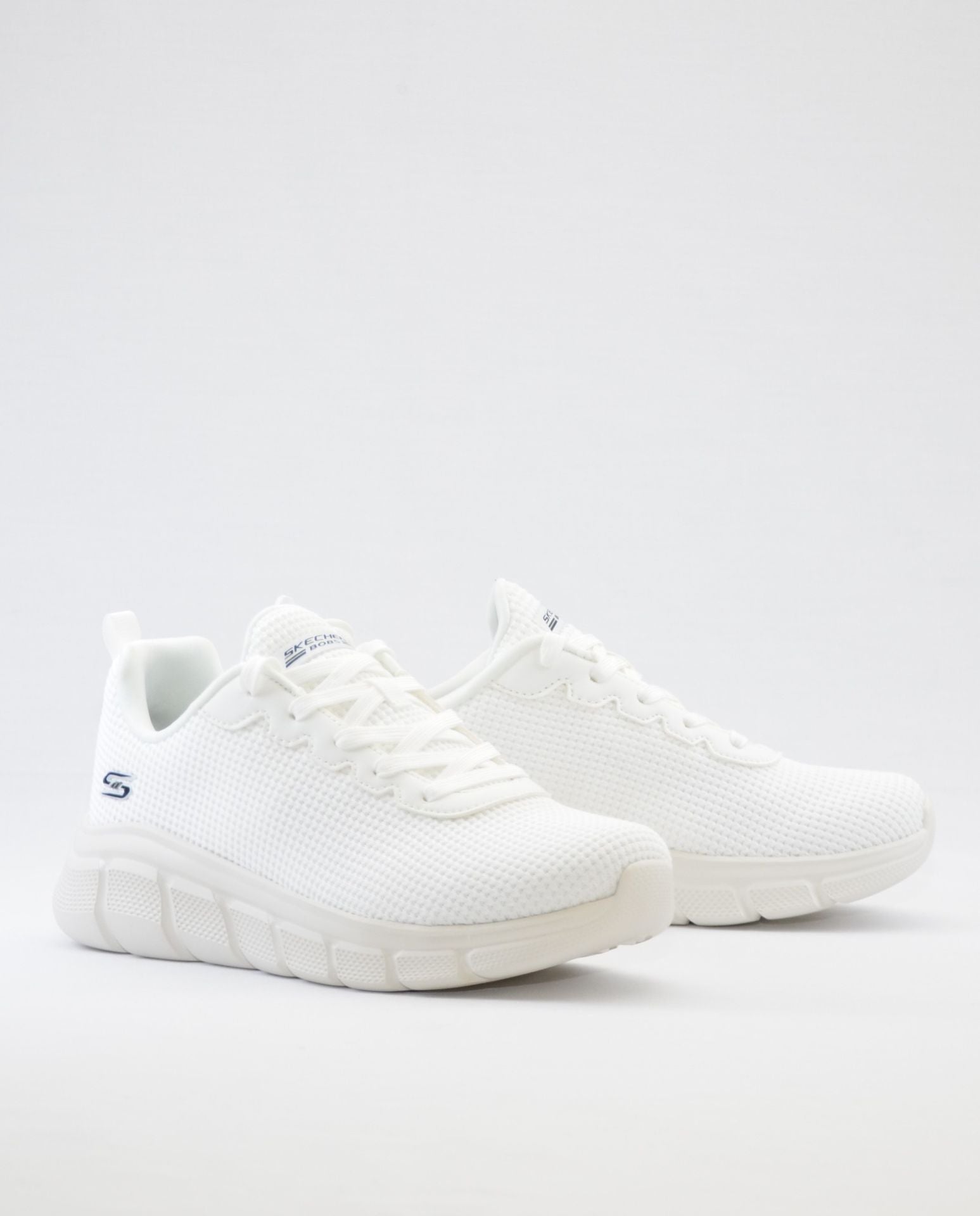 SNEAKERS MUJER SKECHERS 117346 W  BLANCO CORDONES BOBS SPORT