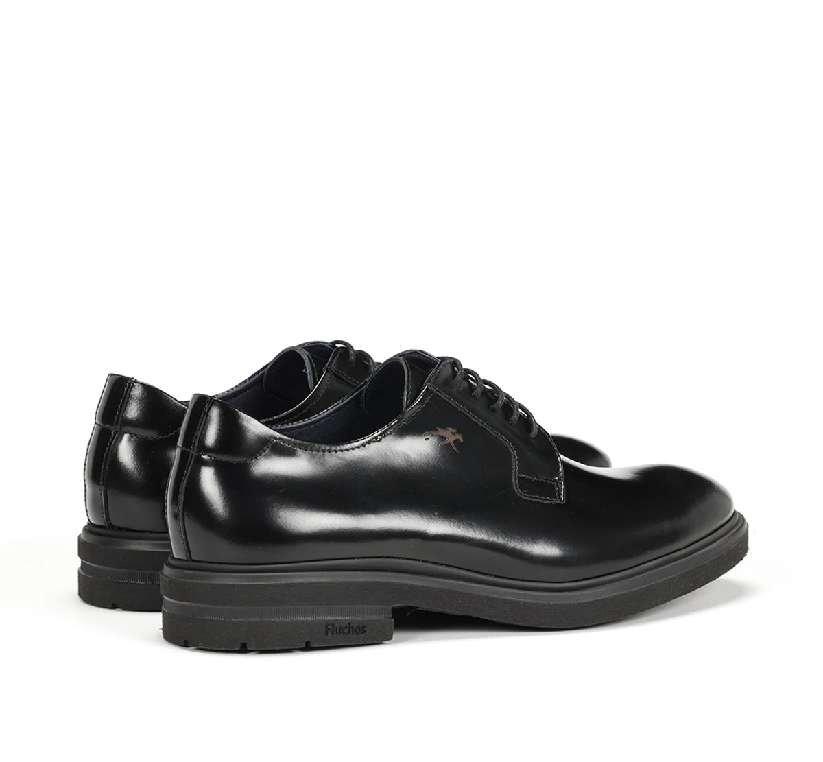 ZAPATO CORDON LISO NEGRO F0631 BELGAS
