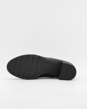 ZAPATO MOCASIN MUJER TACON ANCHO PLANTILLA EXTRAIBLE PITILLOS 11621 CHAROL NEGRO