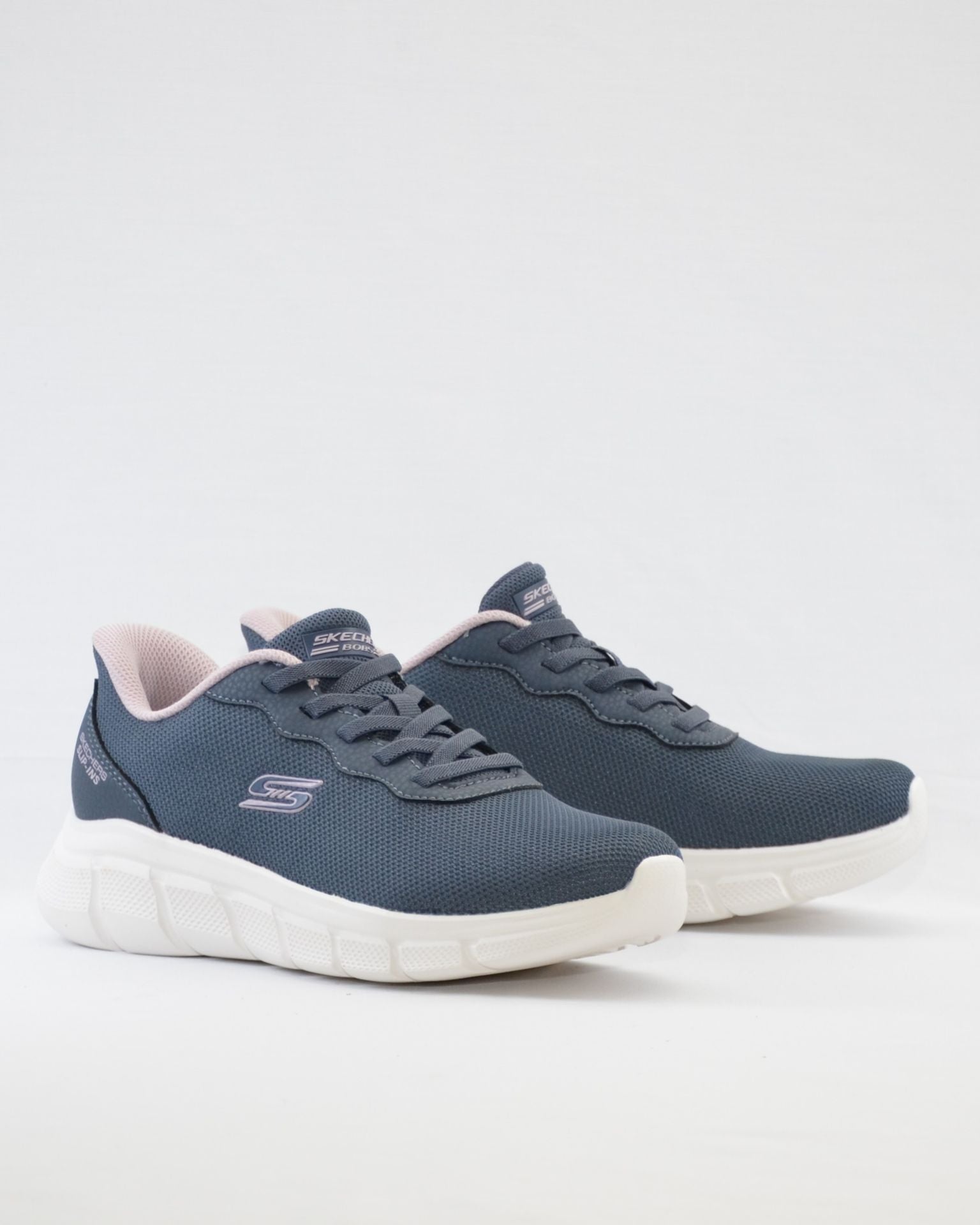 SNEAKERS MUJER SKECHERS 117324 DKNW AZUL CORDON ELÁSTICO SLIP-INS