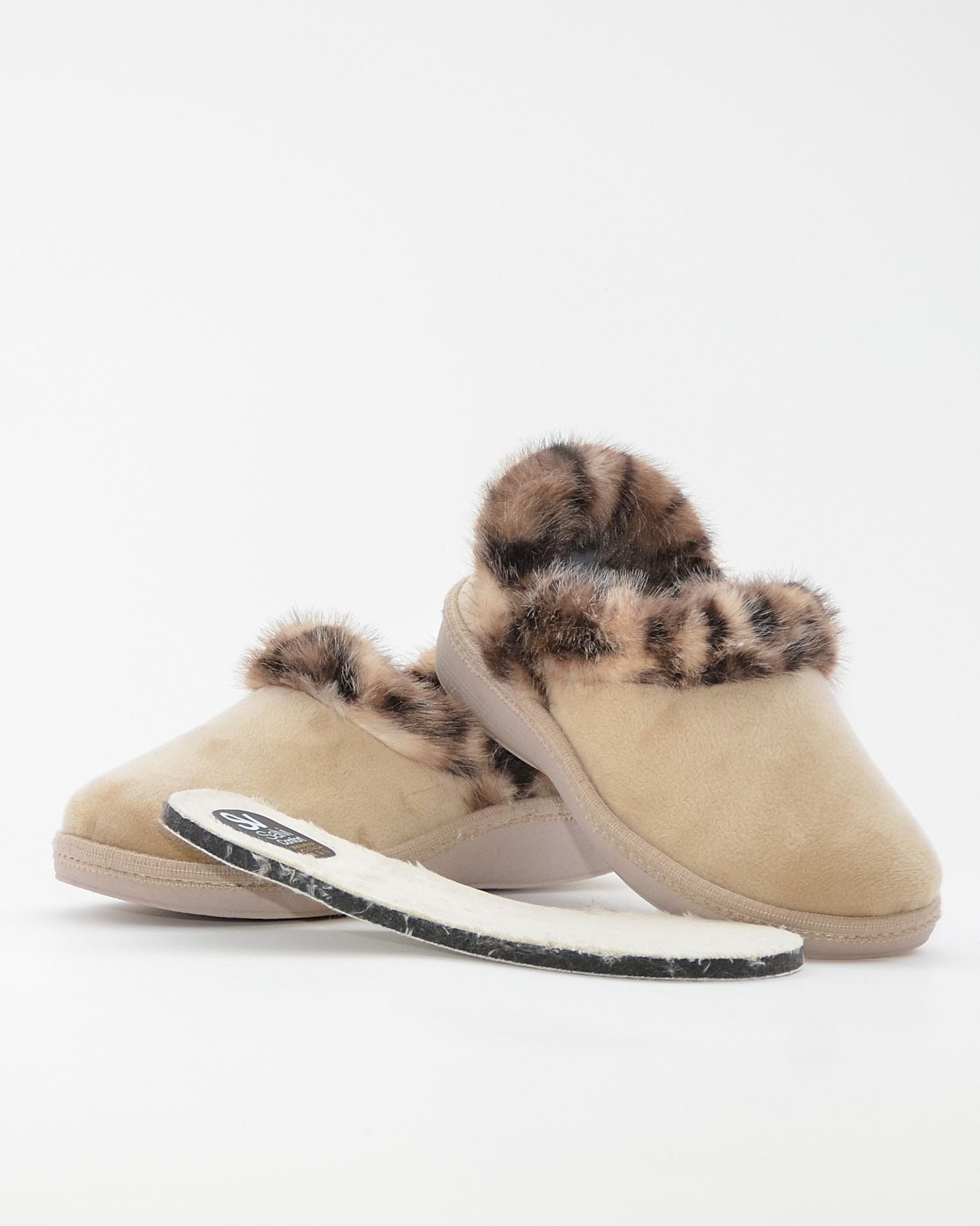 ZAPATILLAS DE CASA MUJER CERRADA SALVI 31L-056 SUAPEL TOSTADO