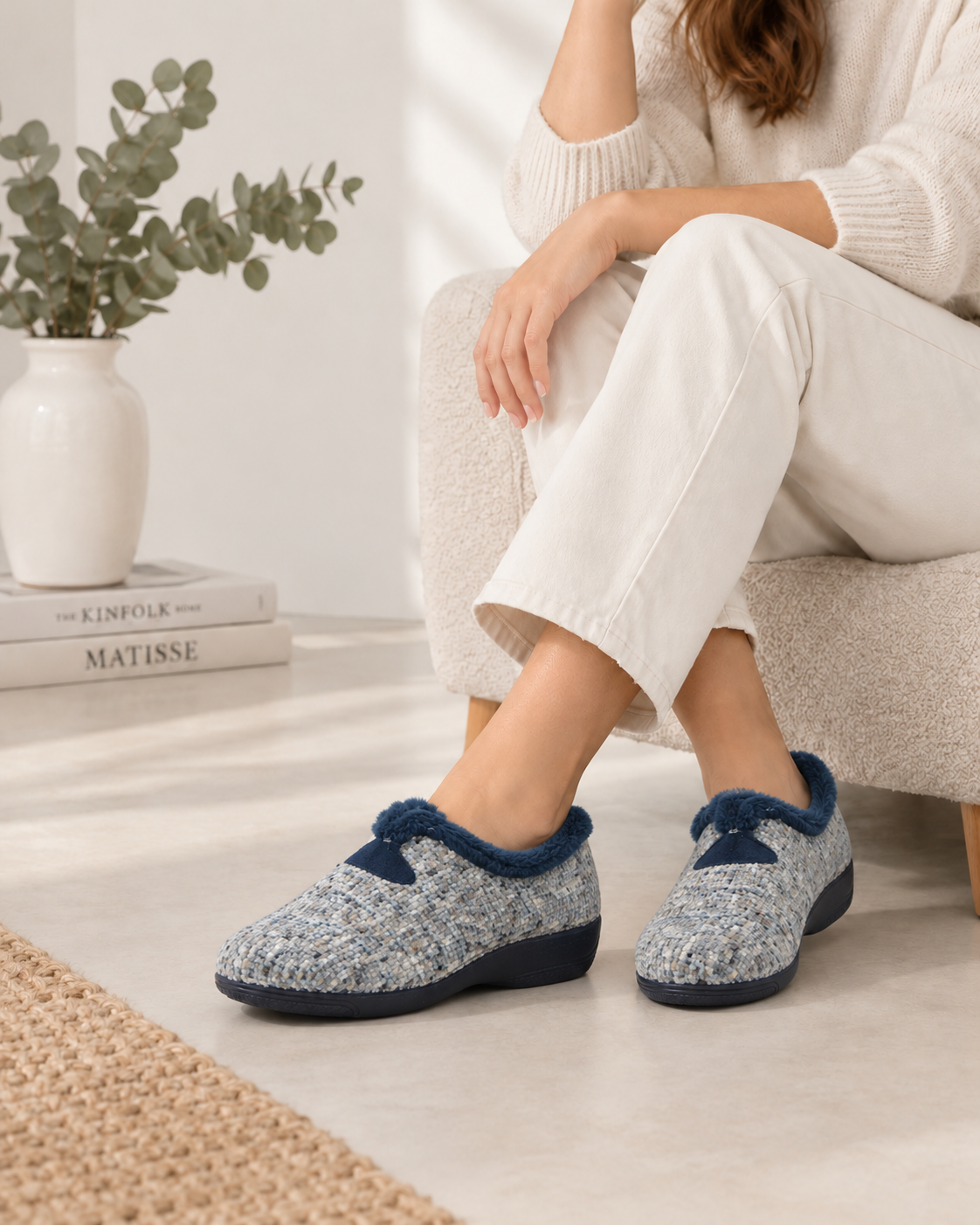 ZAPATILLAS DE CASA MUJER ANCHO ESPECIAL CABRERA 5647 SANDRA MARINO