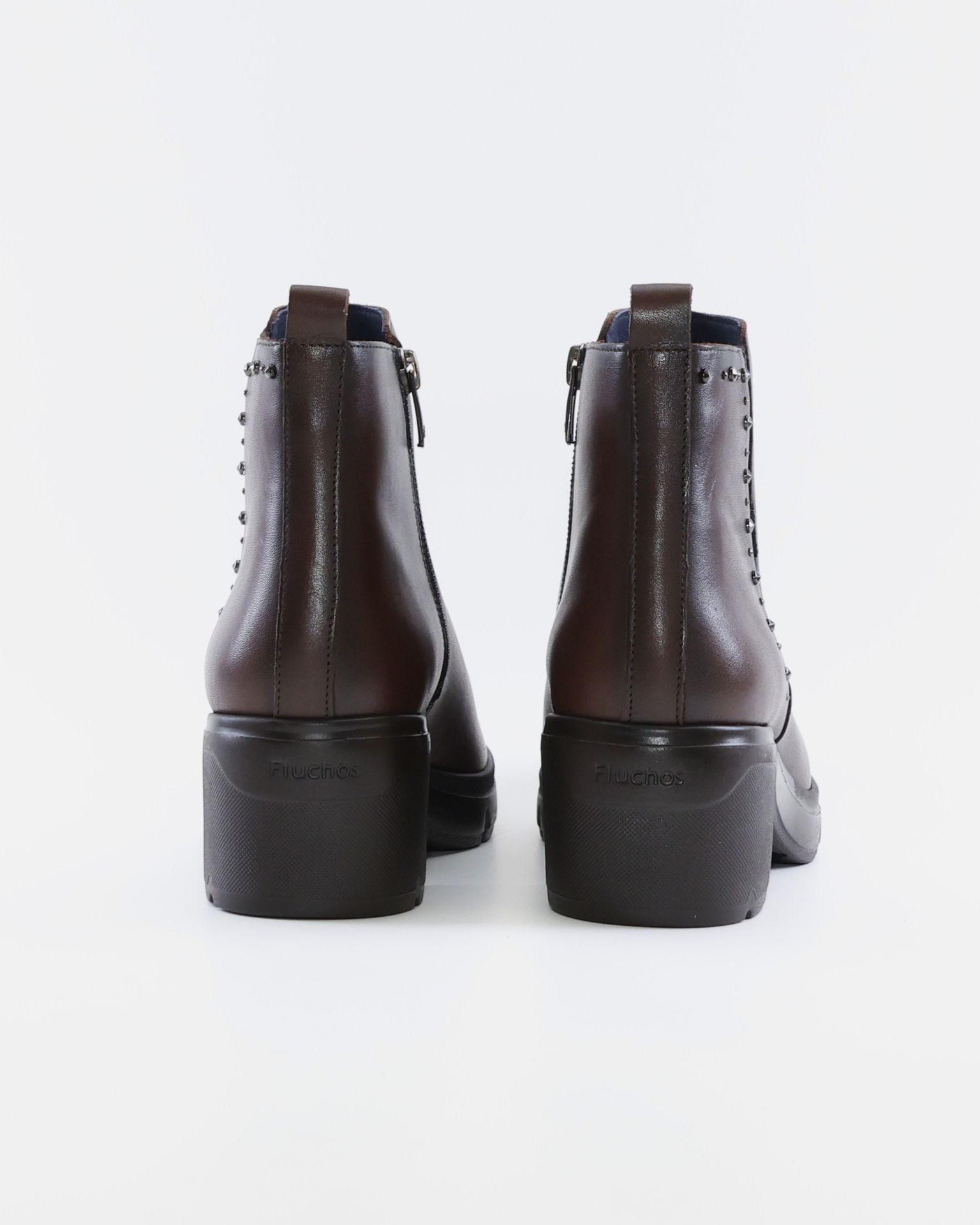 BOTIN MARRON MUJER TACON ANCHO FLUCHOS FUGAZ F2109