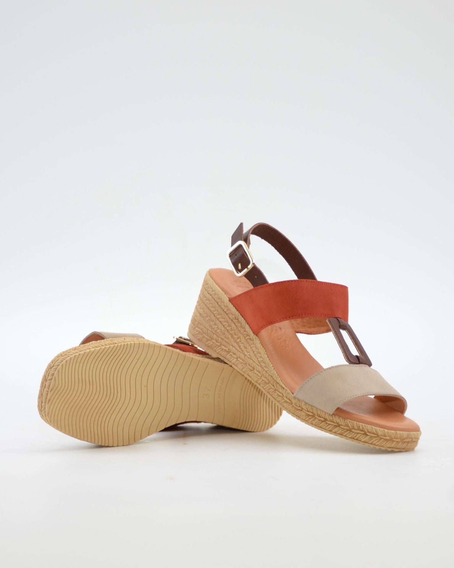 SANDALIA CUÑA MUJER BICOLOR KAOLA 1121 COMBI NORDICK