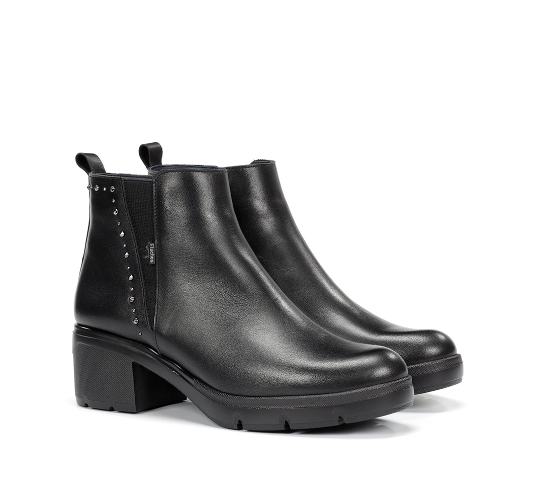 BOTIN NEGRO ELASTICOS TACHAS F2109 FUGAZ