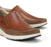 ZAPATO HOMBRE FLUCHOS CON ELASTICOS COLOR CUERO KAI F1985