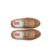 ZAPATO FLUCHOS MUJER COLOR CAMEL CON ELASTICOS METALIZADOS FLUCHOS SELLA F2143 DORE