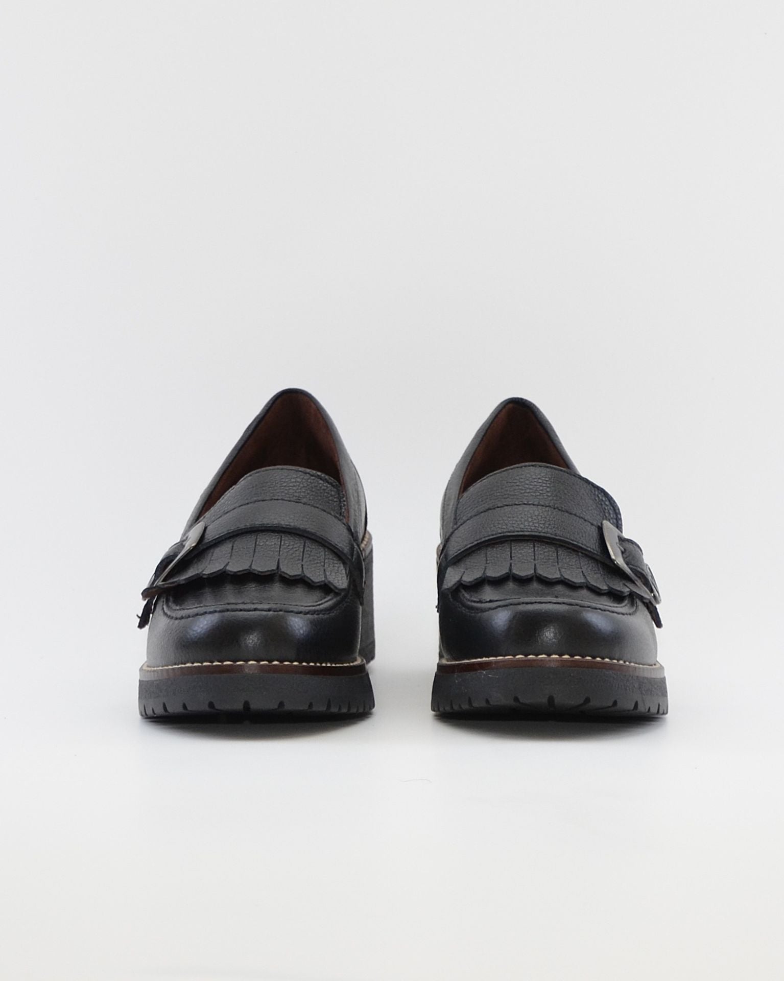 ZAPATO MOCASIN MUJER NEGRO PLANTILLA EXTRAIBLE PITILLOS 20522