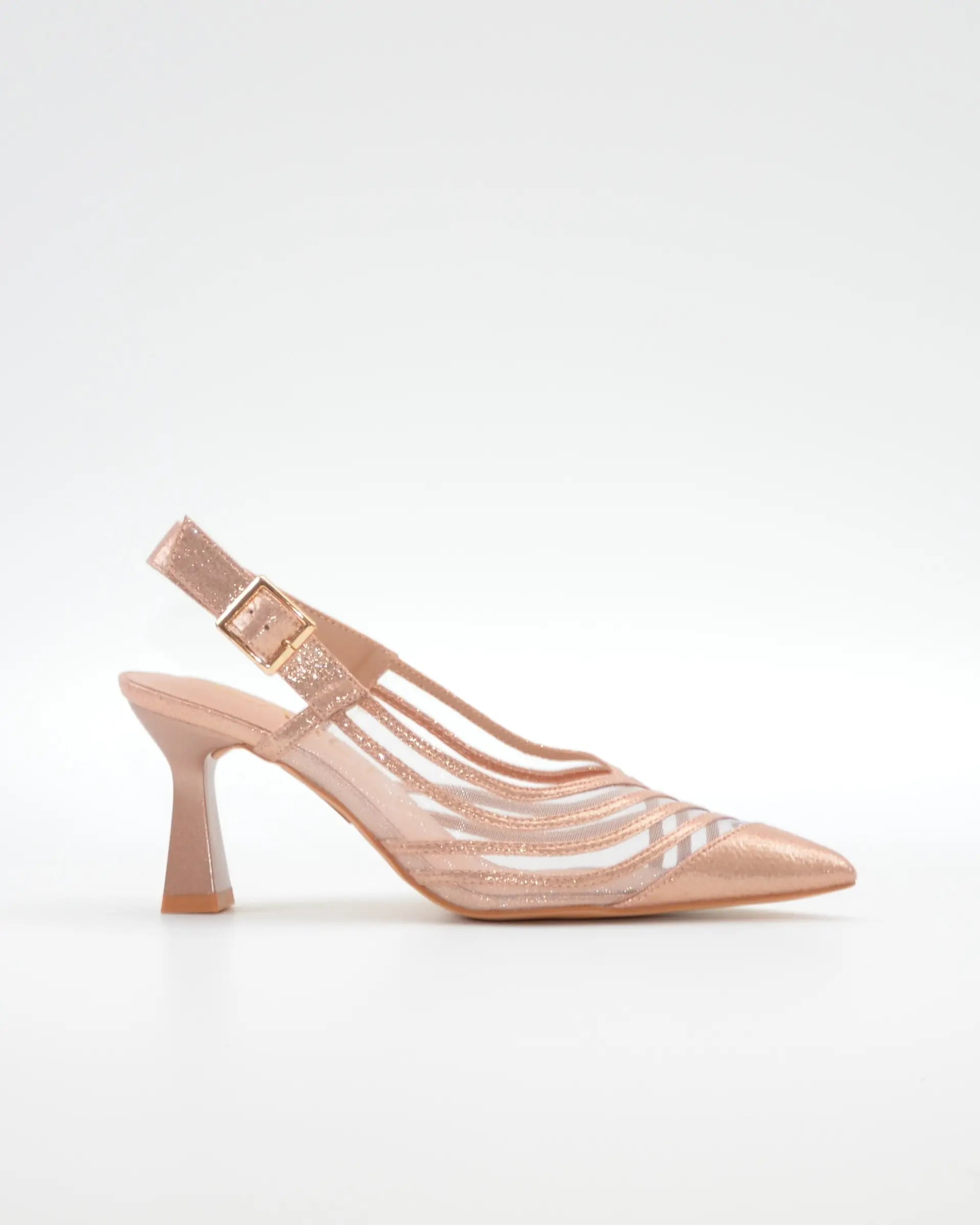 ZAPATO FIESTA MUJER DESTALONADO COLOR ROSA AZAREY 613K997