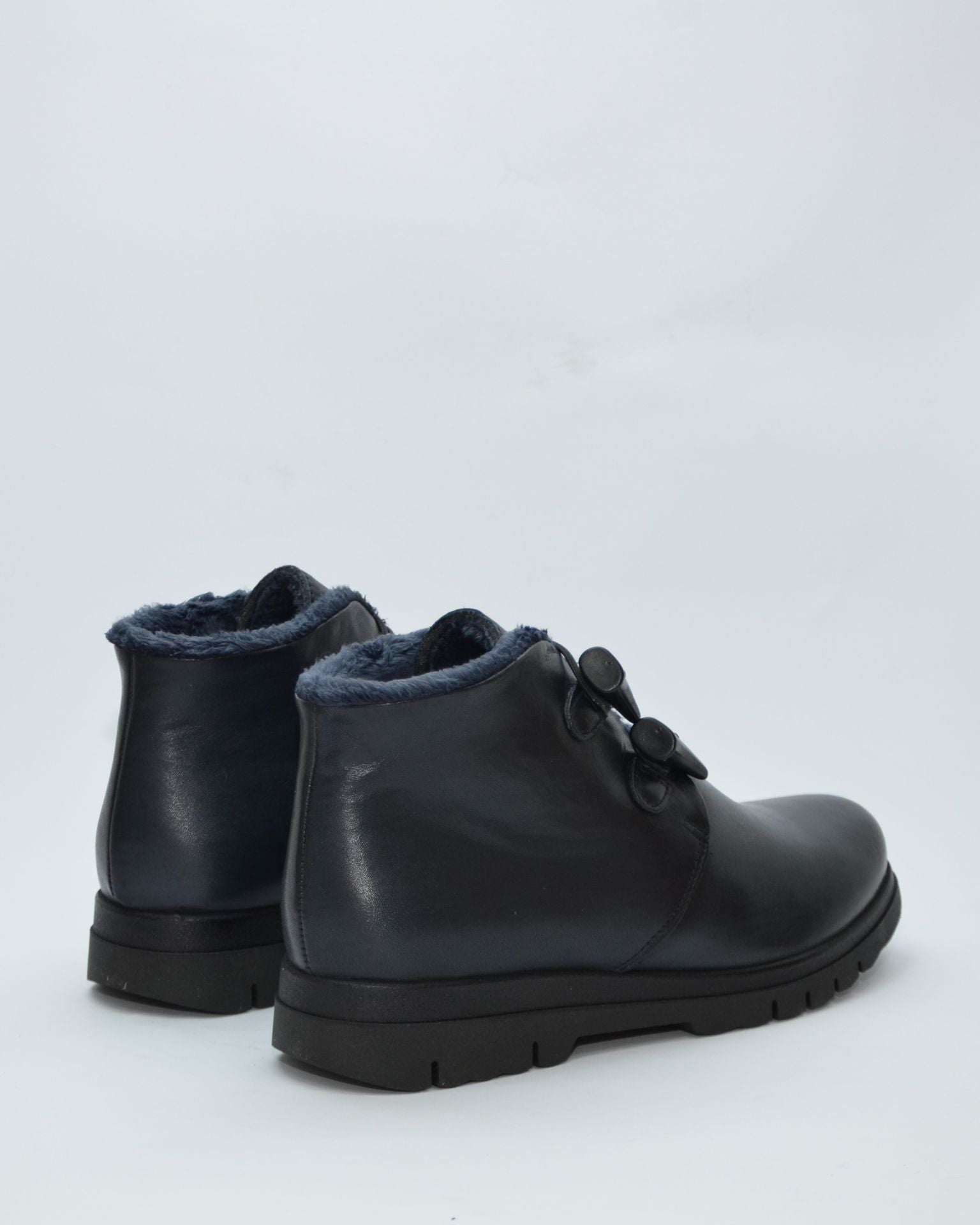 BOTINES DE MUJER PLANOS CON ELASTICOS COLOR AZUL