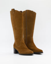 BOTA ALTA MUJER ANCHO ESPECIAL DE GEMELO ANCHO PIESANTO 235461 XL SERRAJE CUERO