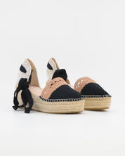 ALPARGATAS DE CUÑA CUERDA NEGRO TAUPE MACARENA JAVA 36
