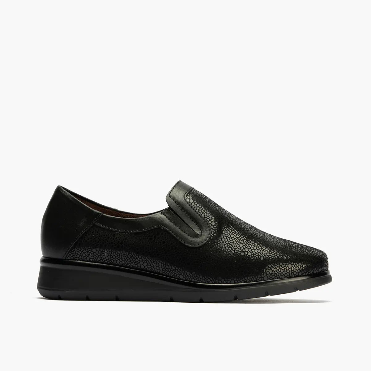 MOCASIN ANCHO ESPECIAL LICRA NEGRO 10711