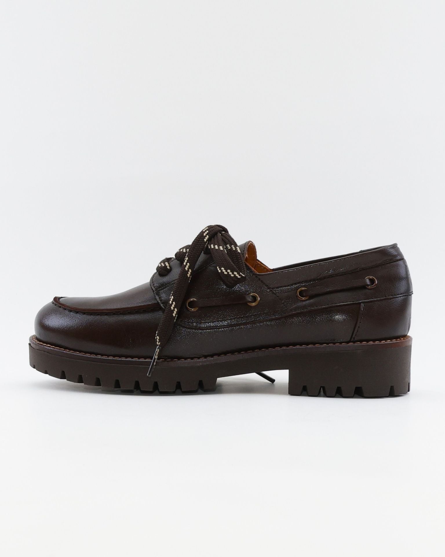 NAUTICO MUJER PIEL MARRON LACOMBA MINT