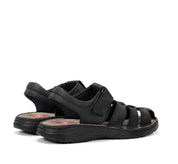 SANDALIA HOMBRE CERRADA COLOR NEGRO CIERRE DE VELCRO FLUCHOS AZORES F2198