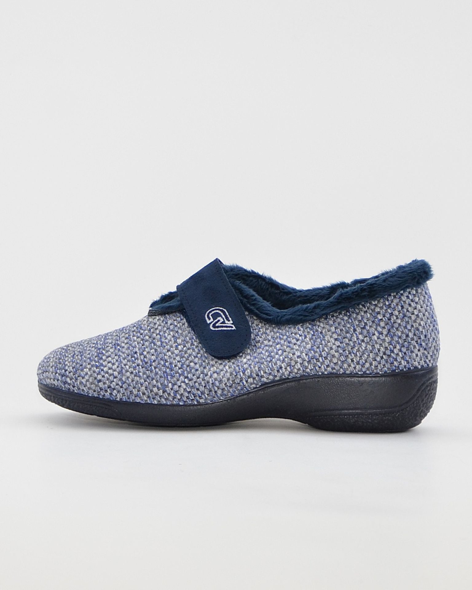 ZAPATILLAS DE CASA MUJER ANCHO ESPECIAL CABRERA 5454 FLORELLA MARINO