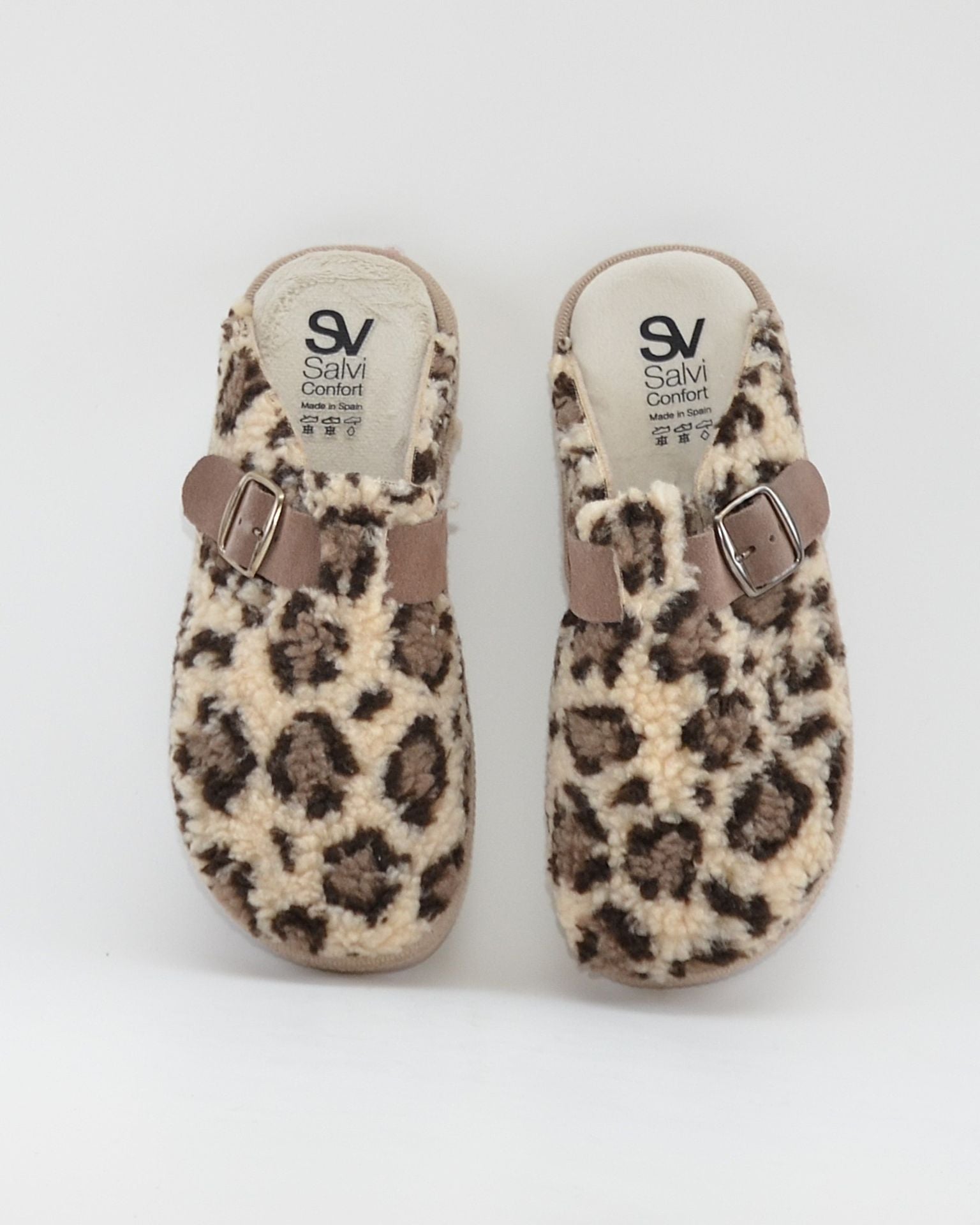 ZAPATILLAS DE CASA MUJER CON HEBILLA SALVI 29L-000 IRBIS ANIMAL PINT