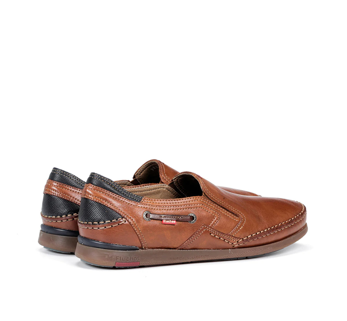 ZAPATO MOCASION FLUCHOS COLOR CUERO CON ELÁSTICOS MARINER 9883