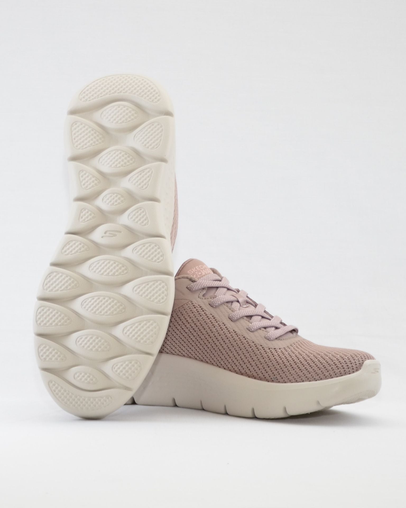 SNEAKERS MUJER SKECHERS 125516 TPE TAUPE CORDONES Slip-ins®