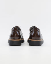 ZAPATO CASUAL MUJER PITILLOS CORDON PLANTILLA EXTRAIBLE 11555 CHAROL MARRÓN