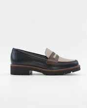 ZAPATO MOCASIN MUJER NEGRO MARRON TOPO PLANTILLA EXTRAIBLE PITILLOS 11564
