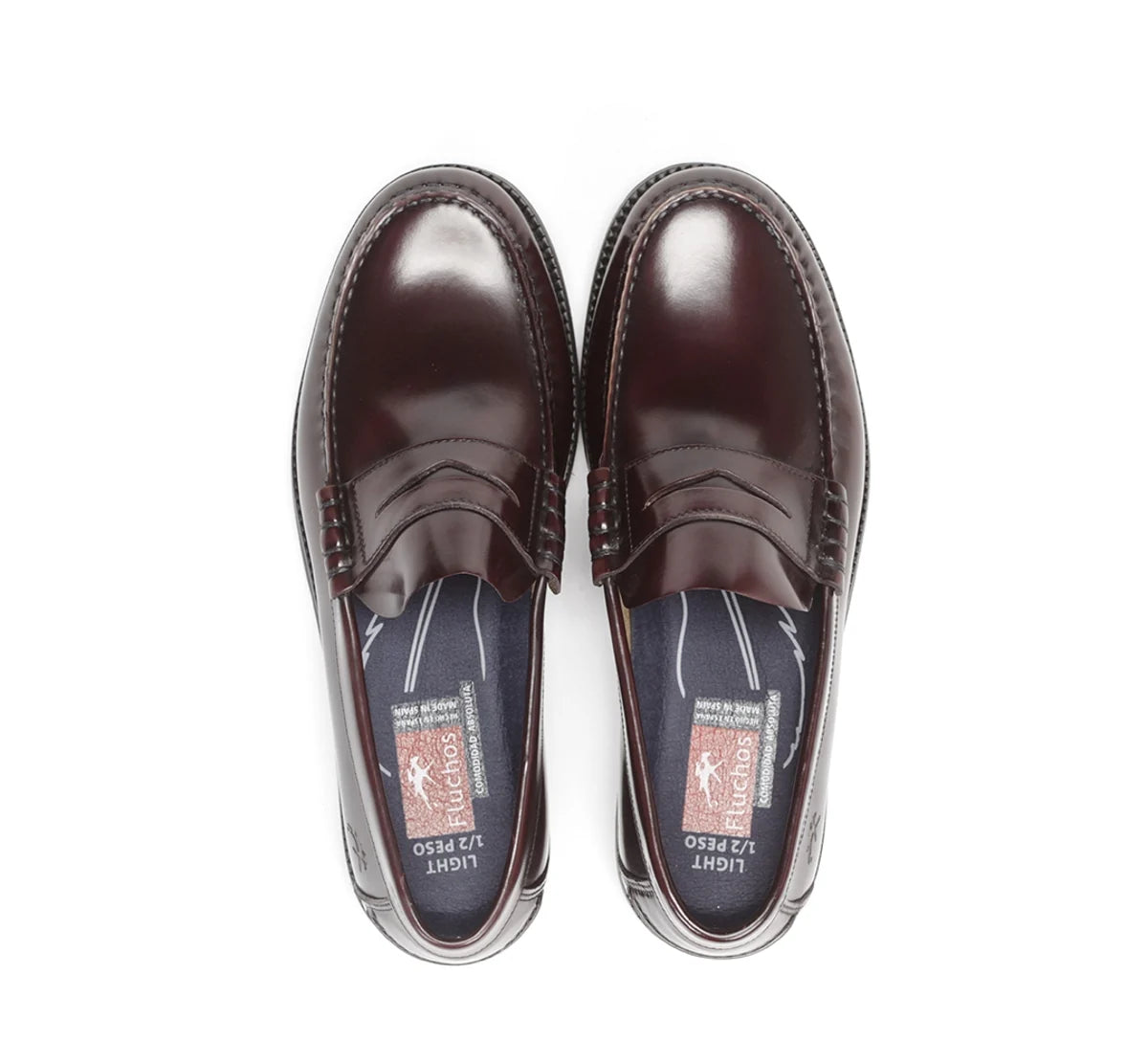 ZAPATO MOCASIN HOMBRE CON ANTIFAZ COLOR BURDEOS FLUCHOS STAMFORD F0047