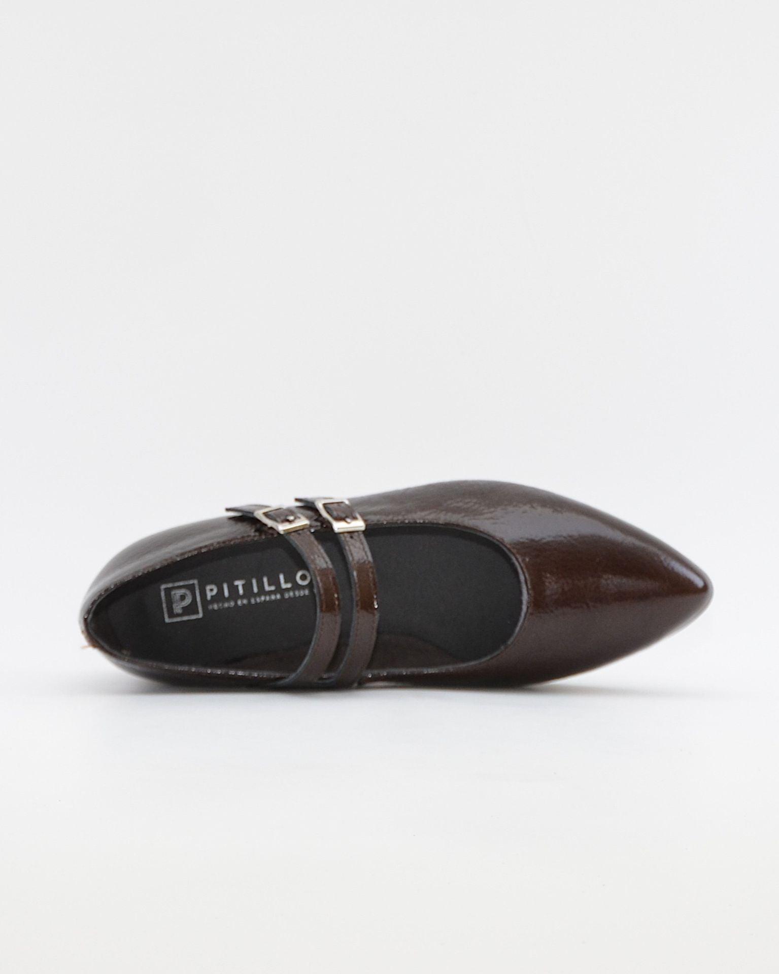 MERCEDITA PLANA PITILLOS CHAROL MARRON CHOCOLATE 11671