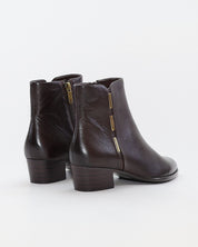 BOTIN MUJER PIEL TACON BAJO COLOR MARRON REGARDE LE CIEL LORI 02 COFFE