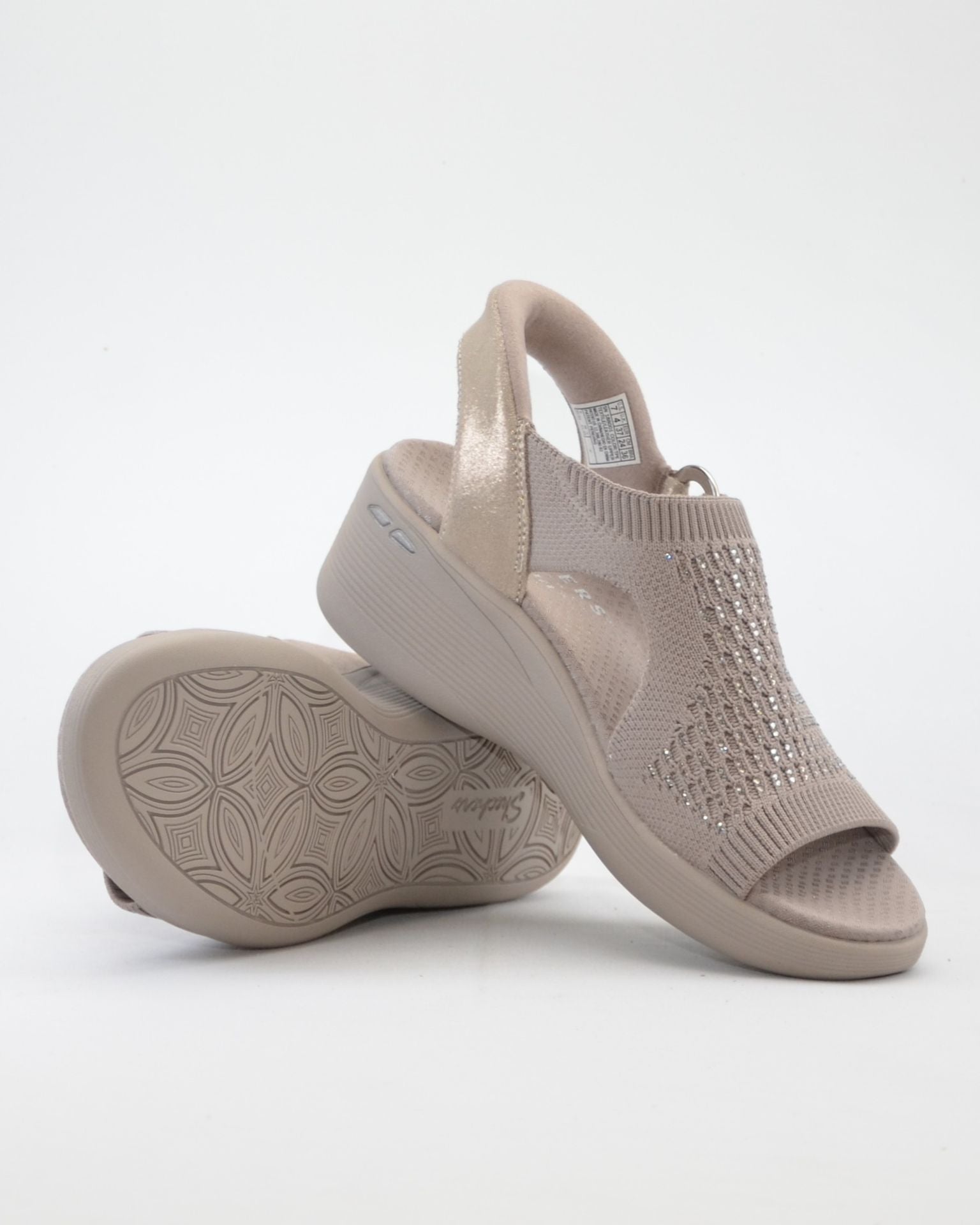 SANDALIA MUJER SKECHERS CON SISTEMA SLIP-INS COLOR TAUPE 188001 TPE MARTHA STEWART