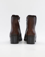 BOTIN MUJER TACON ANCHO EFECTO SERPIENTE PIEL MARRON KAOLA 3055
